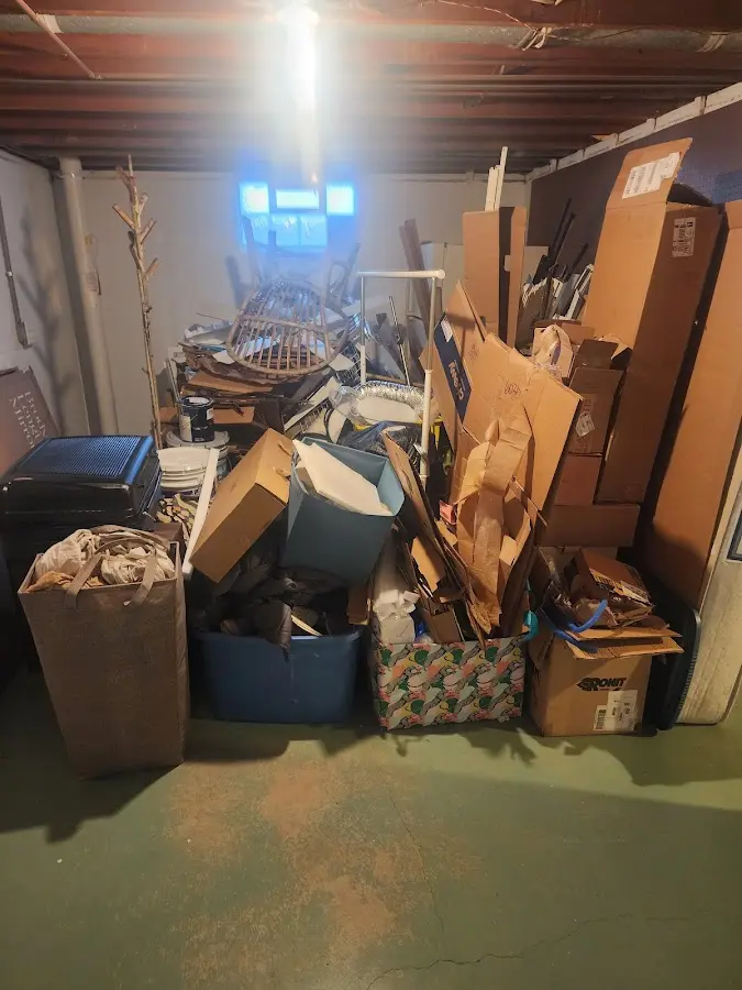 Roll-off dumpster container at job site for 6 Yard Dumpster Rental in Bainbridge